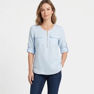 Ellen Tracy Light Blue Women's Top